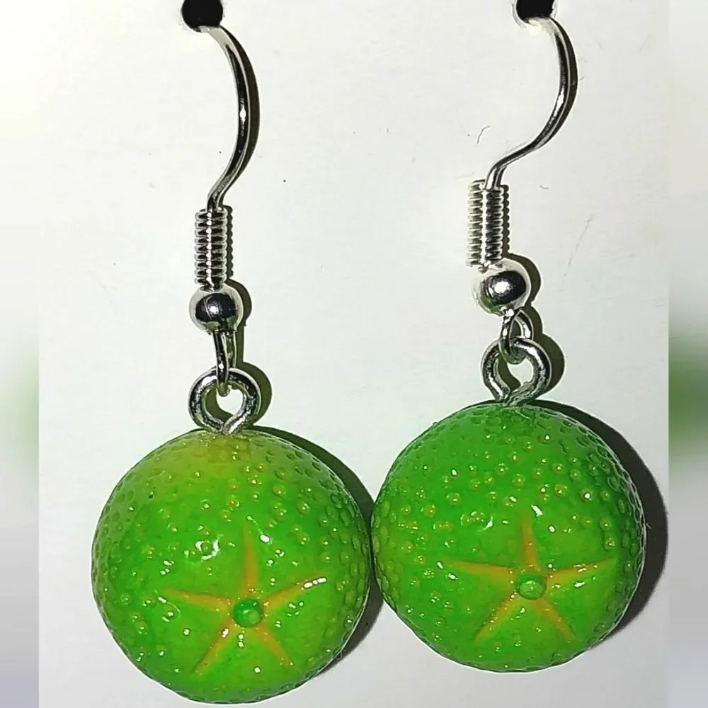 Super cute orange fruit earrings